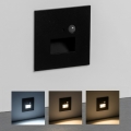 Brilagi - LED Schodišťové svítidlo se senzorem pohybu a soumraku JACK LED/3W/230V 3000/4000/6500K IP65 černá