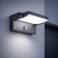 Brilagi - LED Solární nástěnné svítidlo se senzorem pohybu a soumraku ANKLE LED/10W/3,7V 3000 mAh 4000K IP65 antracit