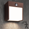 Brilagi - LED Venkovní nástěnné svítidlo se senzorem TERNI LED/12W/230V hnědá IP44