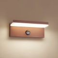 Brilagi - LED Venkovní nástěnné svítidlo se senzorem TESSI LED/10W/230V hnědá IP54