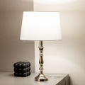 Brilagi - Stolní lampa CERIA 1xE27/60W/230V pr. 30 cm lesklý chrom/bílá