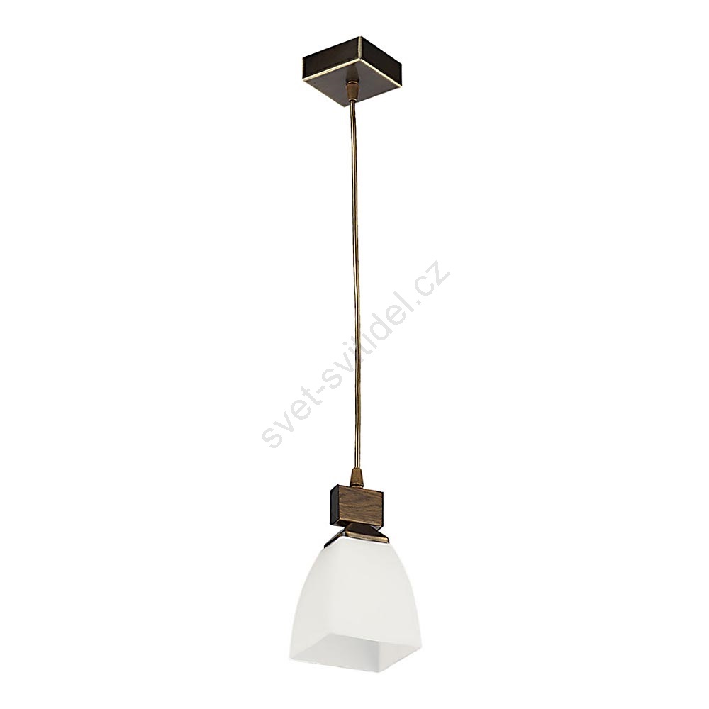 Závěsný lustr ALBA AB1 1xE27/60W patina - zlatá
