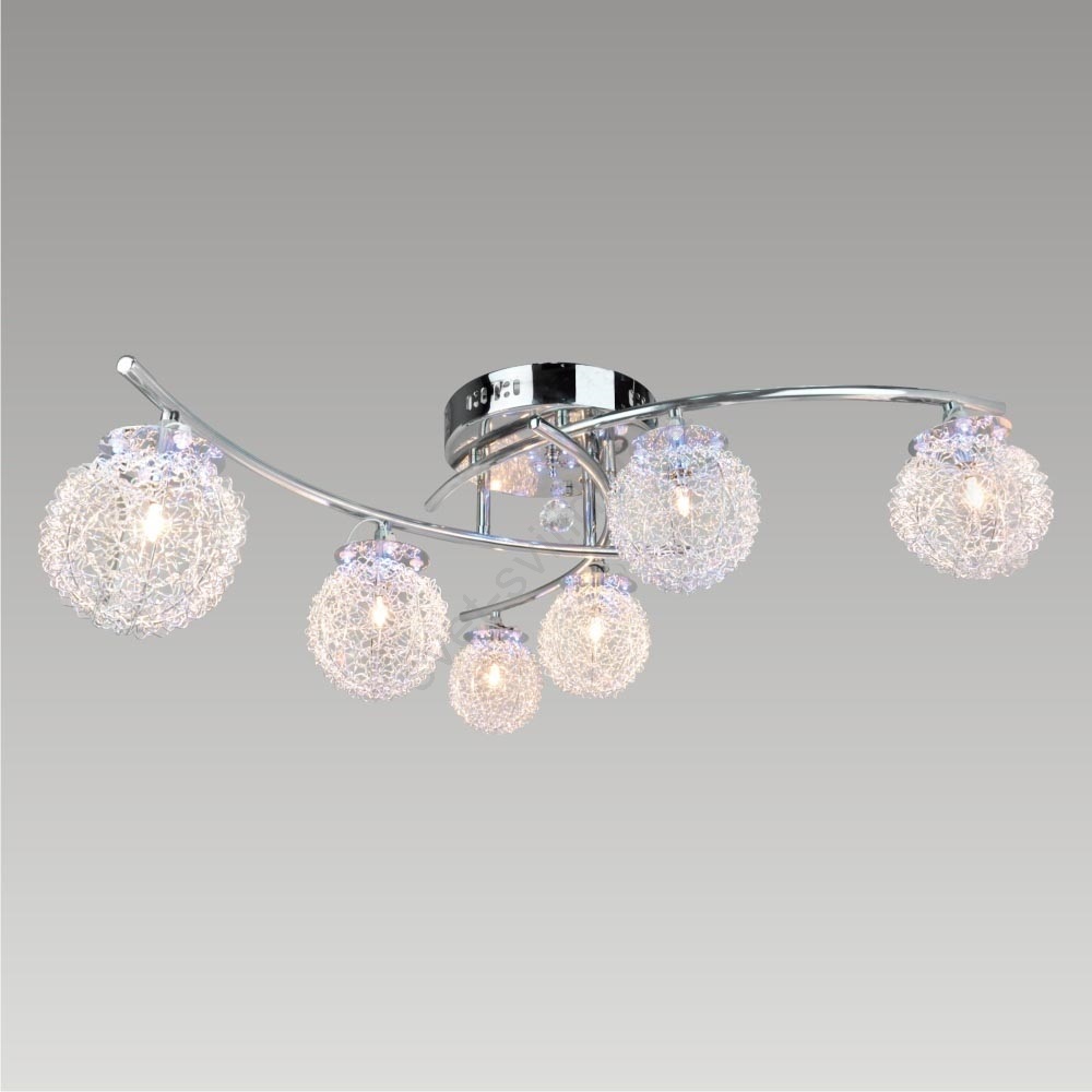 Lustr přisazený SAN REMO 6xG4/20W+28xLED/0,05W
