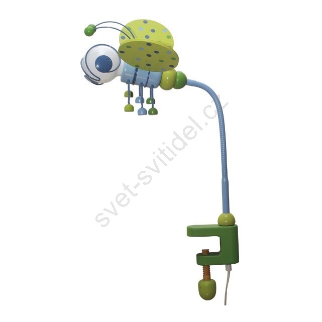 Stolní lampa VČELKA modrá/zelená