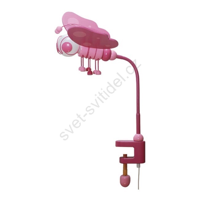 Stolní lampa MOTÝL růžová