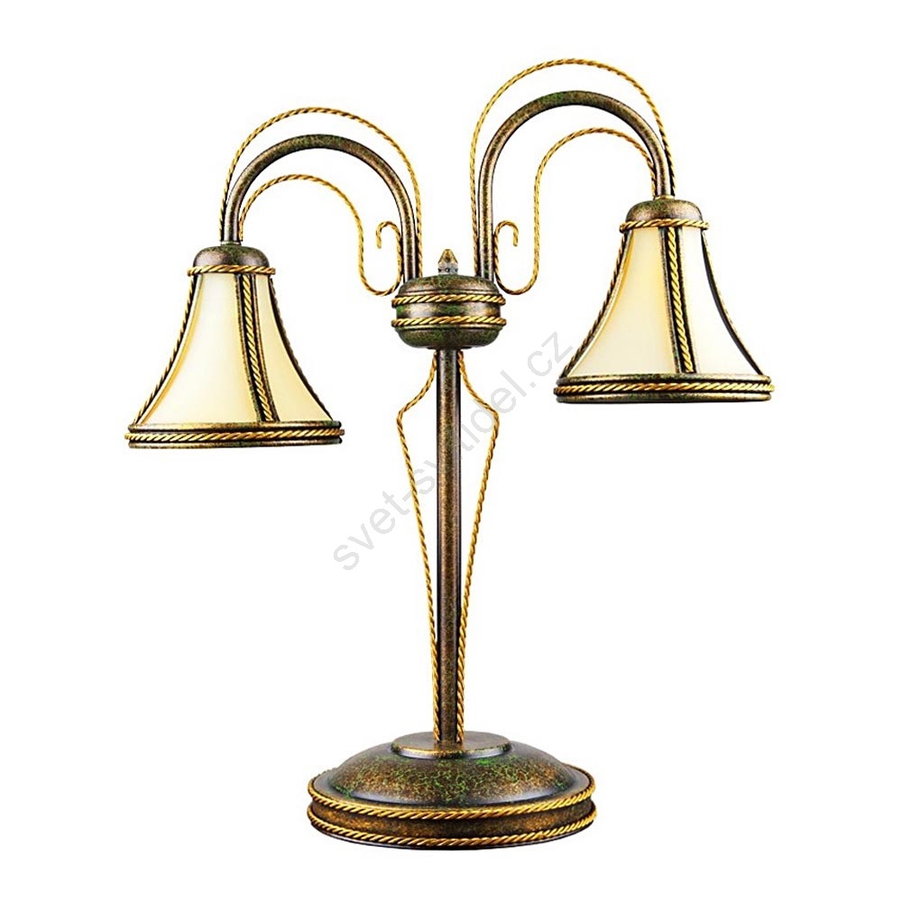 Stolní lampa TANAJA T/B/2 2xE14/60W zelená/zlatá