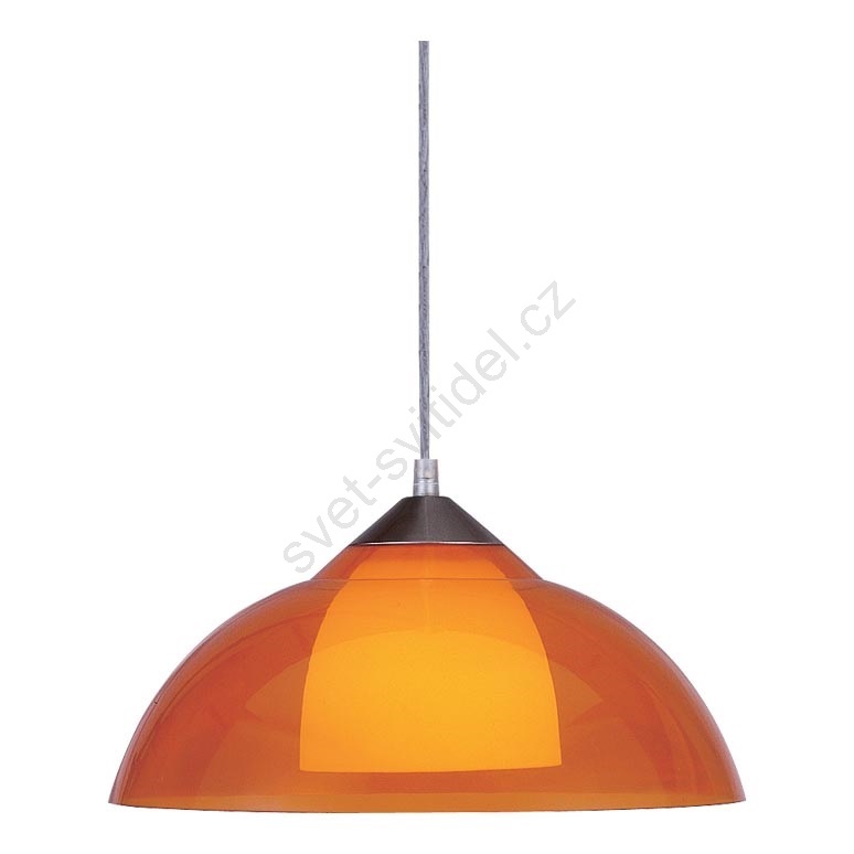 Lustr na lanku CONY chrom/oranž