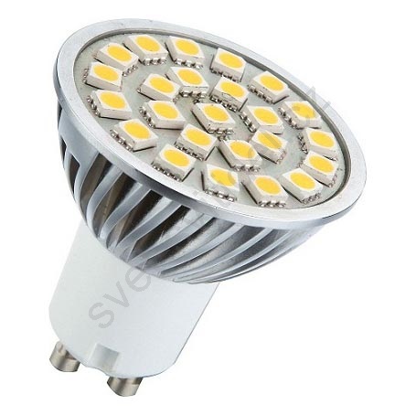LED žárovka LED24 SMD 5050 GU10/4W  teplá bílá