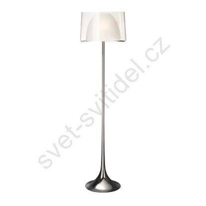 Stmívatelní stojací lampa TULMIS chrom/bílá/čirá