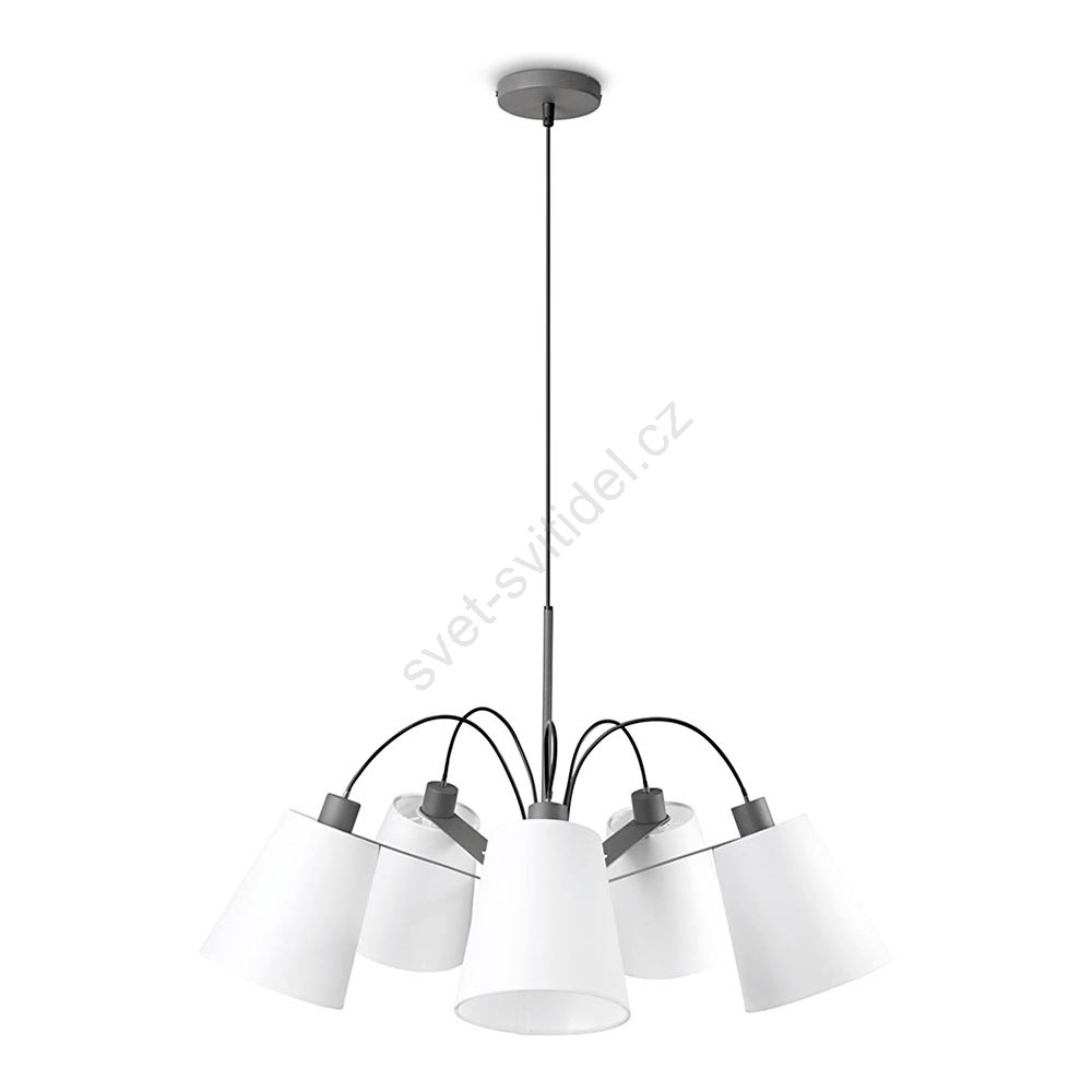 Závěsný lustr GAUSS 5xE14/40W/230V bílá