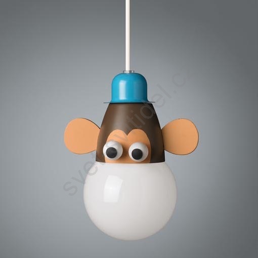 Závěsný lustr MONKEY 1xE27/18W/230V hnědá