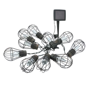 LED Solární venkovní řetěz 10xLED/1,2V 300 mAh 3,8 m IP44