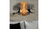 Nástěnná dekorace 58x92 cm strom života dřevo/kov