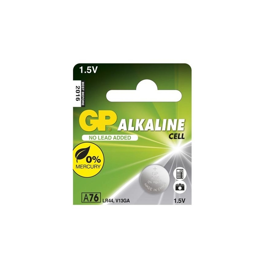 1 ks Alkalická baterie knoflíková LR44 GP ALKALINE 1,5V