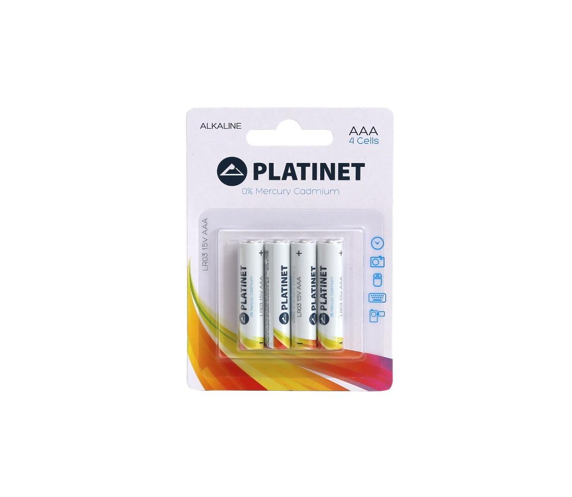 Platinet 4 ks Alkalické baterie AAA PRO 1,5V PL0167