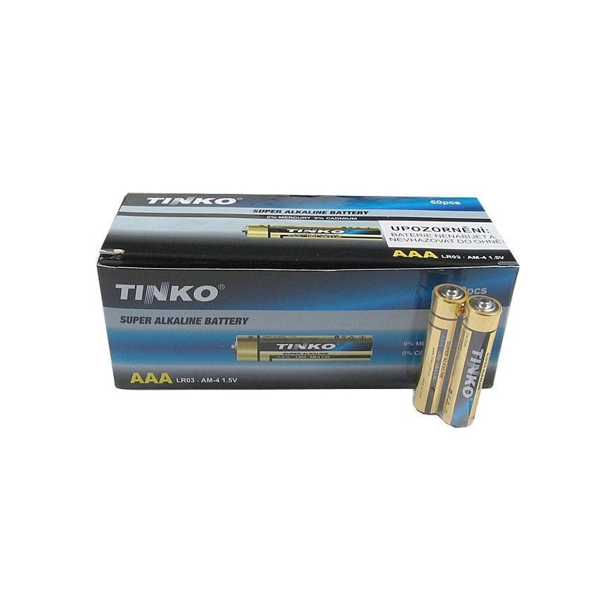 60 ks Alkalická baterie TINKO AAA 1,5V