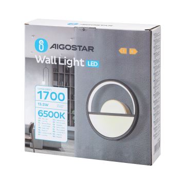 Aigostar - LED Nástěnné svítidlo LED/13,5W/230V 6500K černá/zlatá