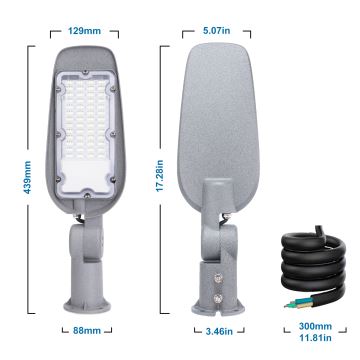 Aigostar - LED Pouliční lampa LED/30W/230V 6500K IP65