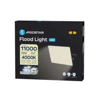 Aigostar - LED Reflektor LED/100W/230V 4000K IP65 černá