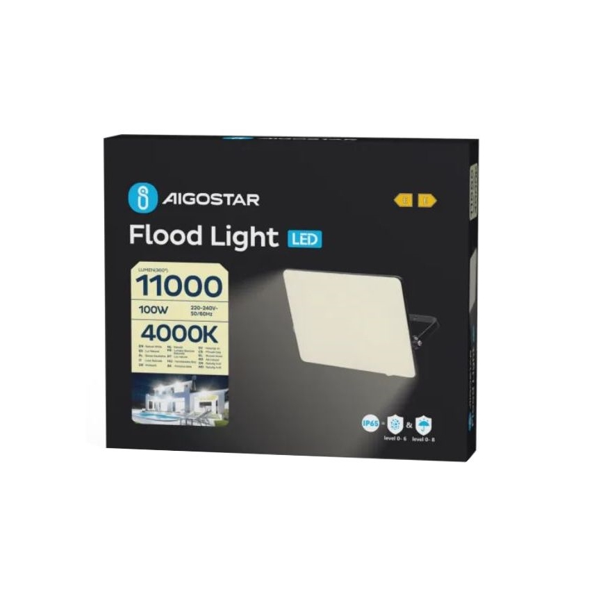 Aigostar - LED Reflektor LED/100W/230V 4000K IP65 černá