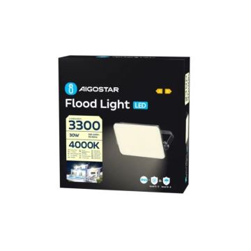 Aigostar - LED Reflektor LED/30W/230V 4000K IP65 černá