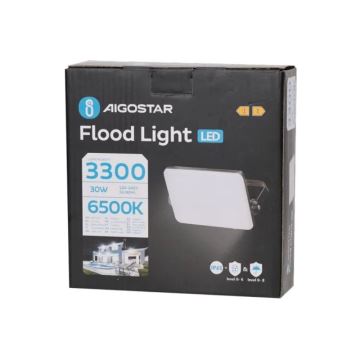 Aigostar - LED Reflektor LED/30W/230V 6500K IP65 černá