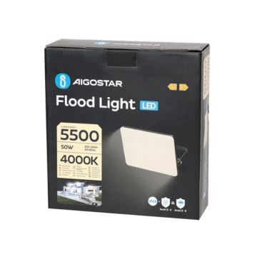 Aigostar - LED Reflektor LED/50W/230V 4000K IP65 černá