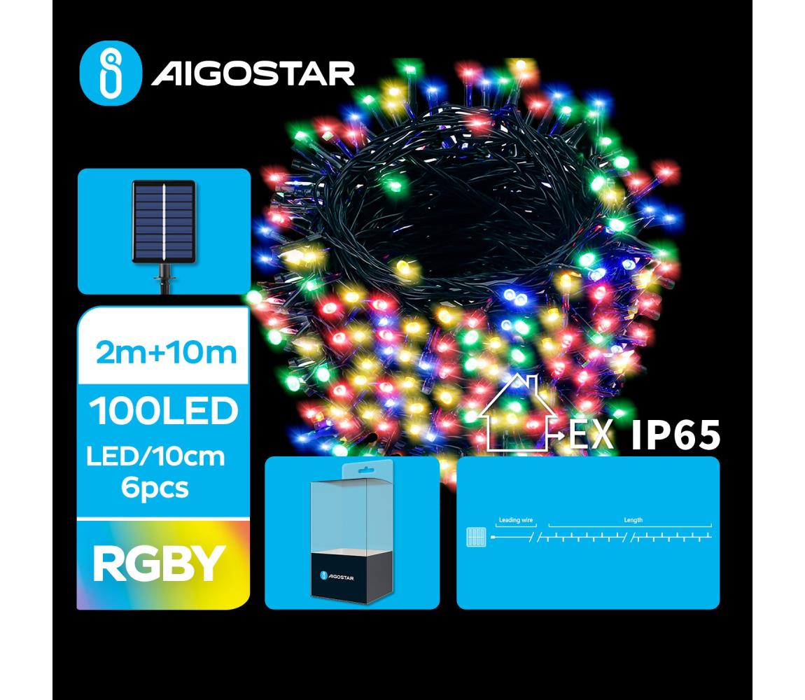 Aigostar B.V. Aigostar - LED Solární vánoční řetěz 100xLED/8 funkcí 12m IP65 multicolor AI0425