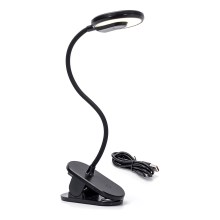 Aigostar - LED Stmívatelná nabíjecí stolní lampa s klipem LED/3W/5V 1800mAh černá