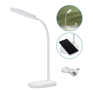 Aigostar - LED Stmívatelná stolní lampa s bezdrátovým nabíjením LED/2,5W/5V bílá