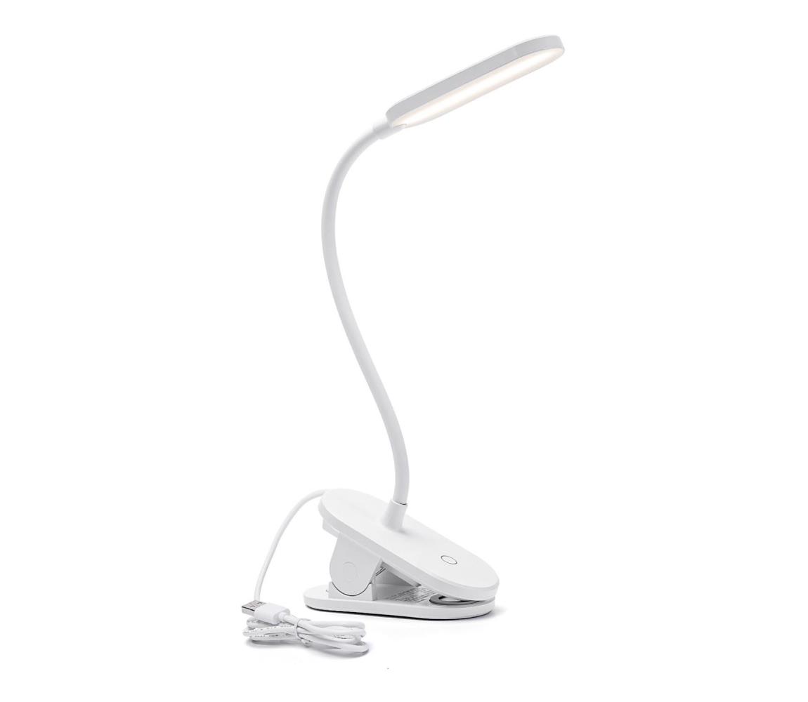 Aigostar B.V. Aigostar - LED Stmívatelná stolní lampa s klipem LED/2,5W/5V bílá AI0921