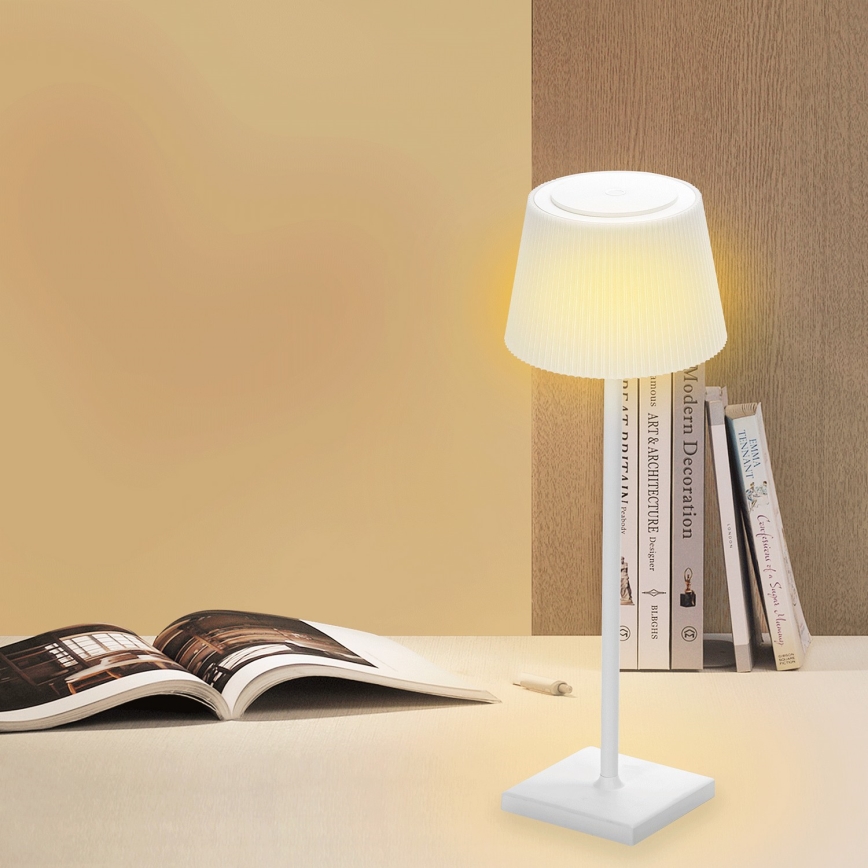 Aigostar - LED Venkovní stmívatelná nabíjecí stolní lampa LED/4W/5V 3600mAh bílá IP54