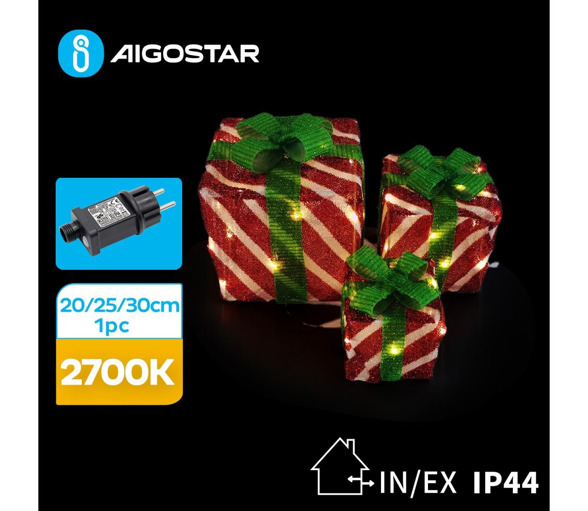 Aigostar B.V. Aigostar- LED Venkovní vánoční dekorace 3,6W/31/230V 2700K 20/25/30cm IP44 dárky AI0481