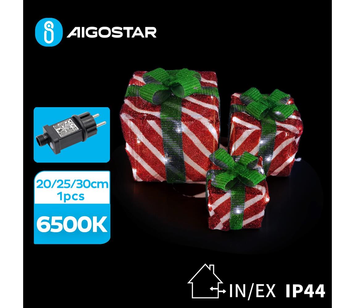 Aigostar B.V. Aigostar- LED Venkovní vánoční dekorace 3,6W/31/230V 6500K 20/25/30cm IP44 dárky AI0482