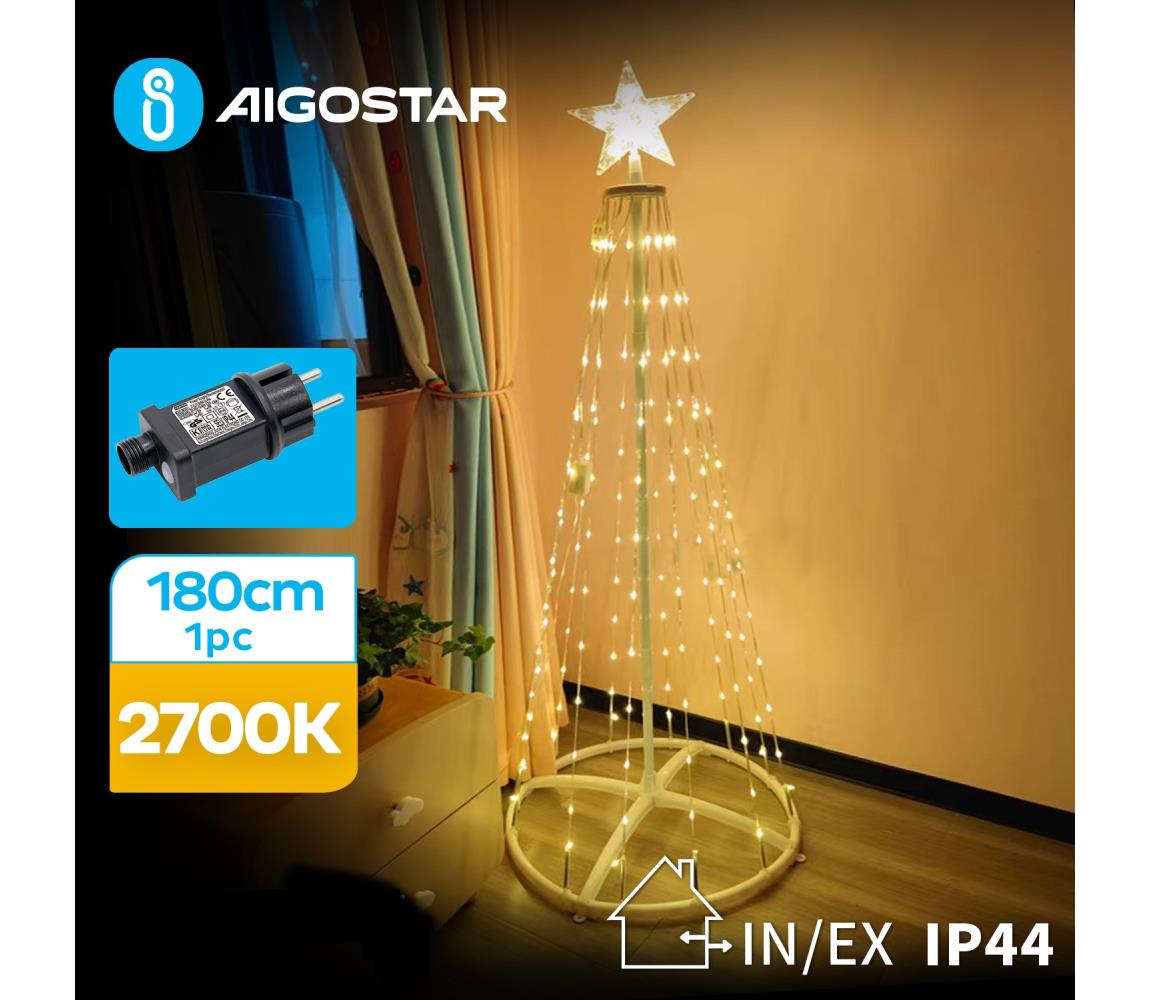 Aigostar B.V. Aigostar-LED Venkovní vánoční dekorace LED/3,6W/31/230V 2700K 180cm IP44 AI0504