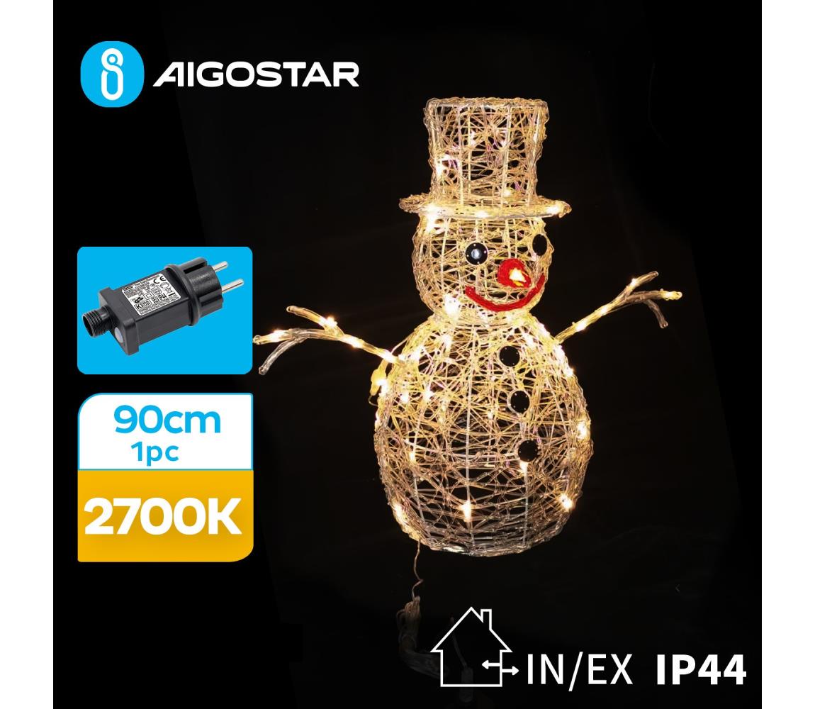 Aigostar B.V. Aigostar-LED Venkovní vánoční dekorace LED/3,6W/31/230V 2700K 90cm IP44 sněhulák AI0476