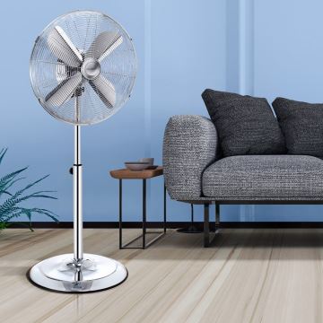 Aigostar - Stojanový ventilátor 50W/230V 44,8 cm chrom