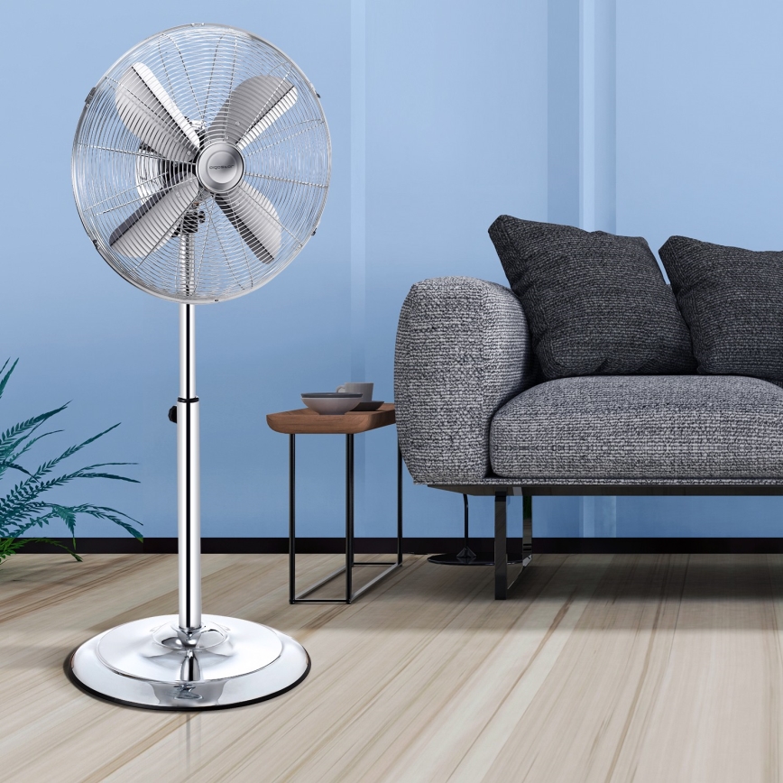 Aigostar - Stojanový ventilátor 50W/230V 44,8 cm chrom