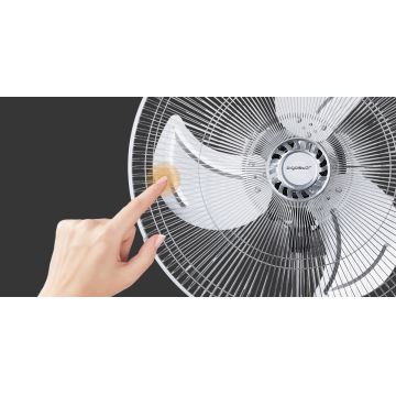 Aigostar - Stojanový ventilátor 55W/230V chrom/černá