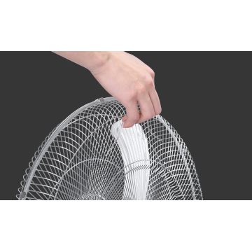 Aigostar - Stojanový ventilátor 55W/230V chrom/černá