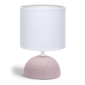 Aigostar - Stolní lampa 1xE14/40W/230V růžová/bílá