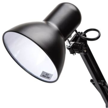 Aigostar - Stolní lampa 2v1 1xE27/40W/230V černá