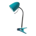 Aigostar -  Stolní lampa s klipem 1xE27/11W/230V modrá/chrom