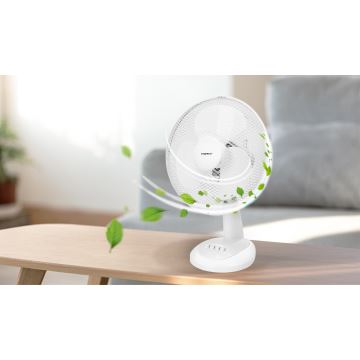 Aigostar - Stolní ventilátor 35W/230V 34 cm bílá