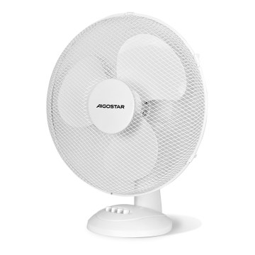 Aigostar - Stolní ventilátor 40W/230V bílá