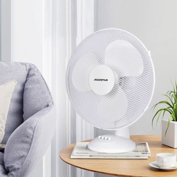 Aigostar - Stolní ventilátor 40W/230V bílá