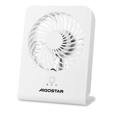 Aigostar - Stolní ventilátor 5W/5V bílá