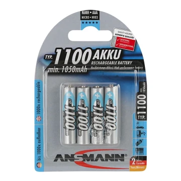 Ansmann 07521 Micro AAA - 4ks nabijecí baterie AAA NiMH1,2V/1050mAh