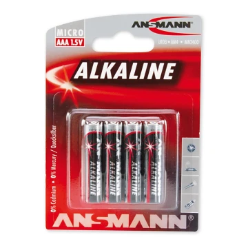 Ansmann 09630 LR03 AAA RED - 4ks alkalická baterie 1,5V