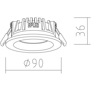 APLED - LED Podhledové svítidlo RONDO WOODLINE LED/3W/230V 3000K pr. 9 cm jasan masiv